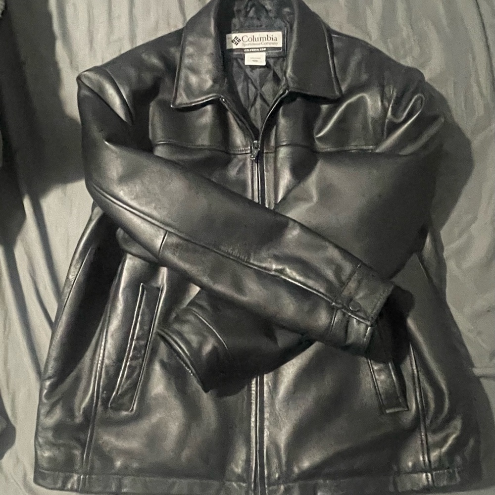 Columbia Men's Black Leather Jacket